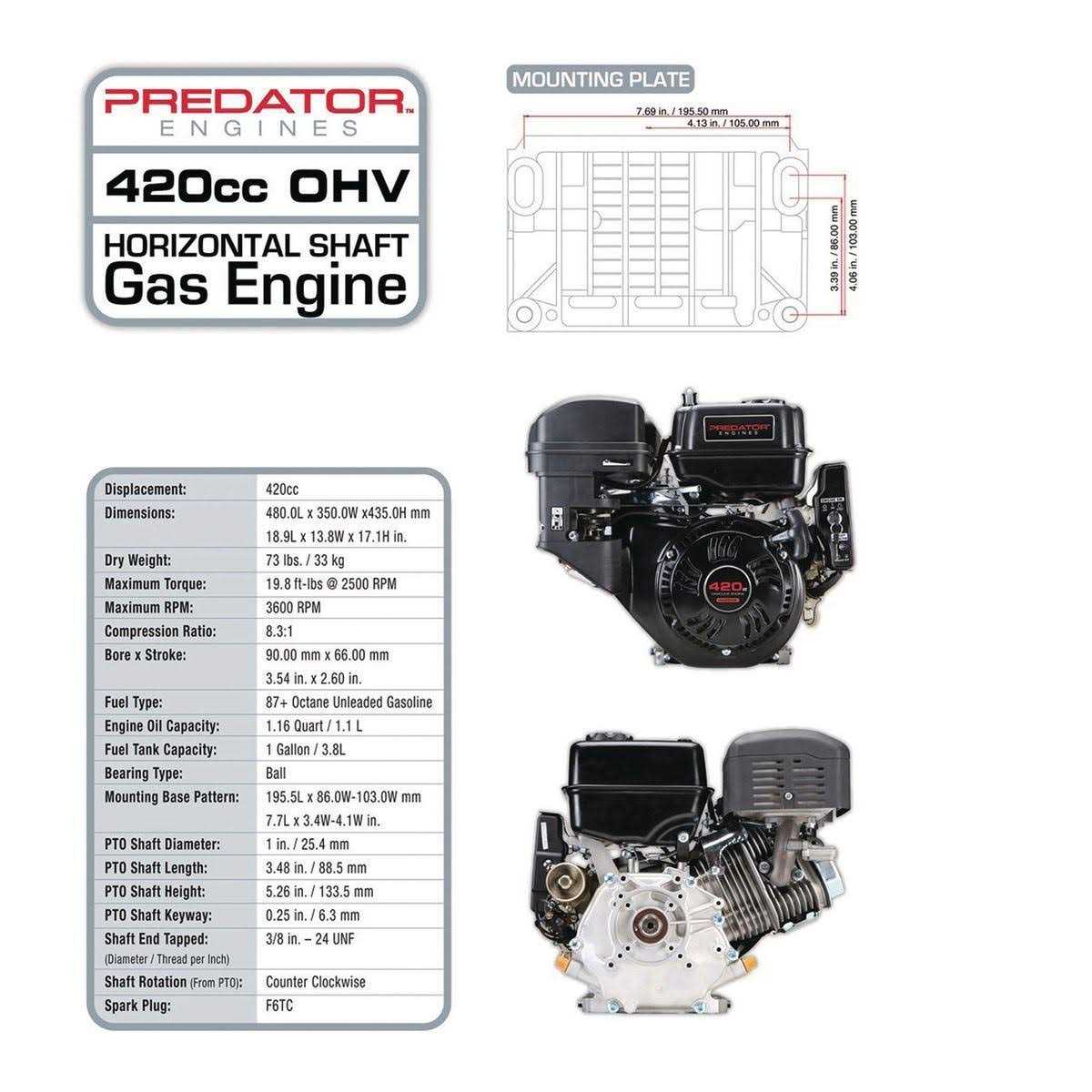 Predator 13 HP OHV Horizontal Shaft Gas Engine - Shop Hardware Tools Online Store