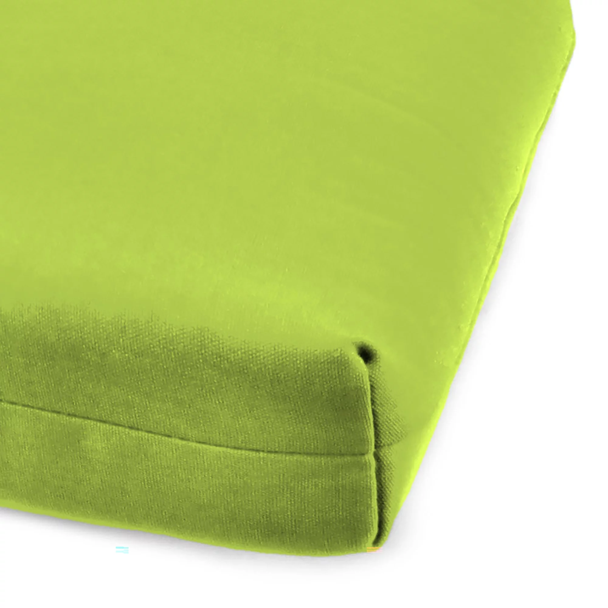 Jordan Manufacturing Sunbrella 72" x 22" Canvas Macaw Green Solid Rectangular Outdoor Chaise Lounge Cushion with Ties and Hanger Loop