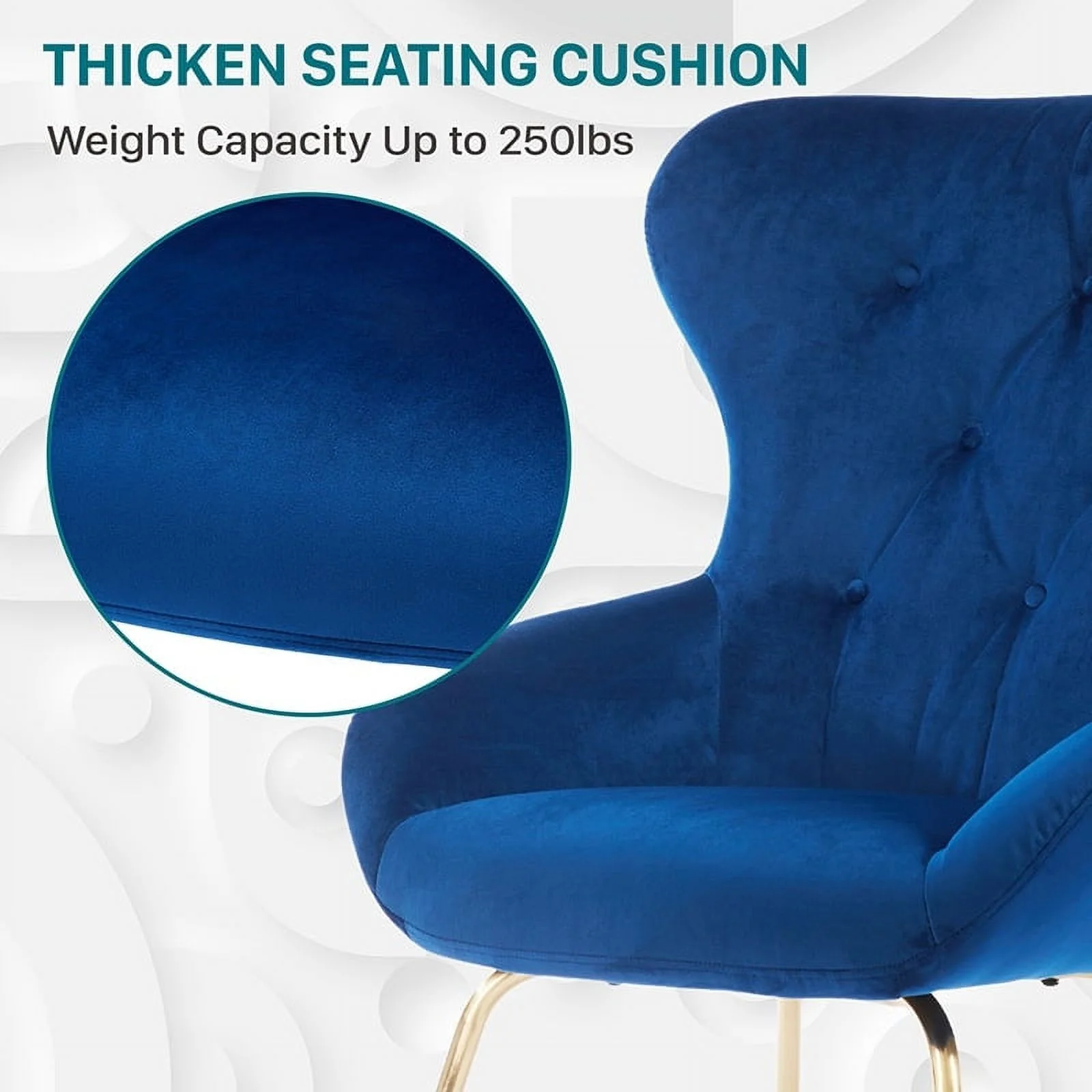 Furniture of America Waters Mid-Century Modern Blue Metal Office Chair by