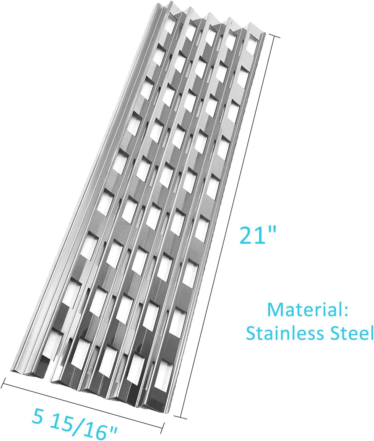 BBQration 3-Pack 21" Stainless Steel Heat Plate Shield Replacement Parts for Viking VGBQ300T VGIQ530-4RT VGIQ532-3RT VGBQ532T Gas Grills, Compatible Part for Viking VGBQ030-2T Pack of 2