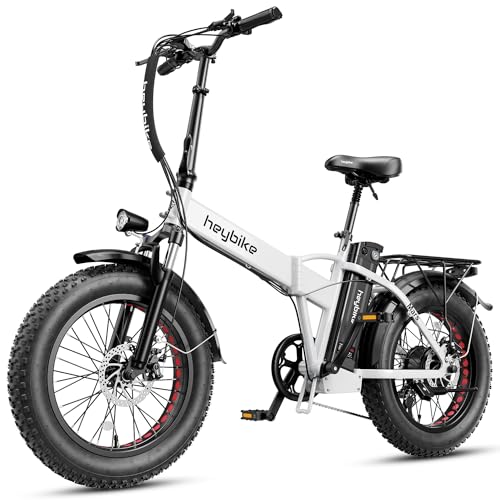 Heybike 20" Electric Bike for Adults with 1000W Peak Motor, 624WH Removable Battery Ebike up to 23MPH and 65Miles, MarsSE Folding Fat Tire Bike with 7-Speed and Front Suspension