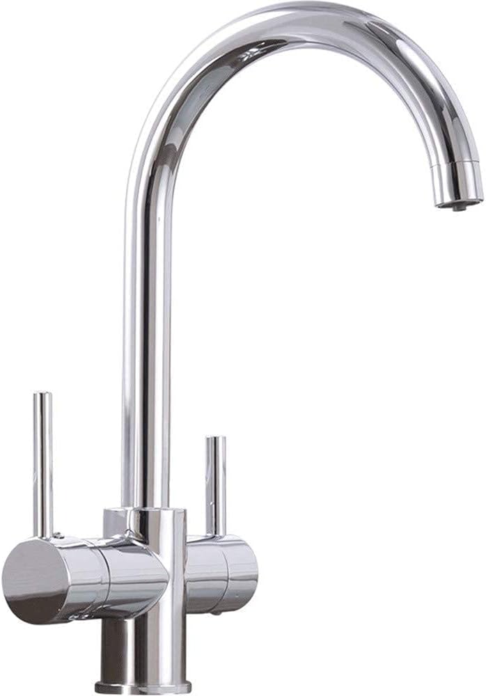 Kitchen Sink Taps, Water-Tap Modern Taps,3 Way Water Filter Taps Kitchen Sink Mixer Tap Pure Drinkifaucet Dual Lever 360° Rotatable Stand 3-Way Kitchen Faucet for Water Filter