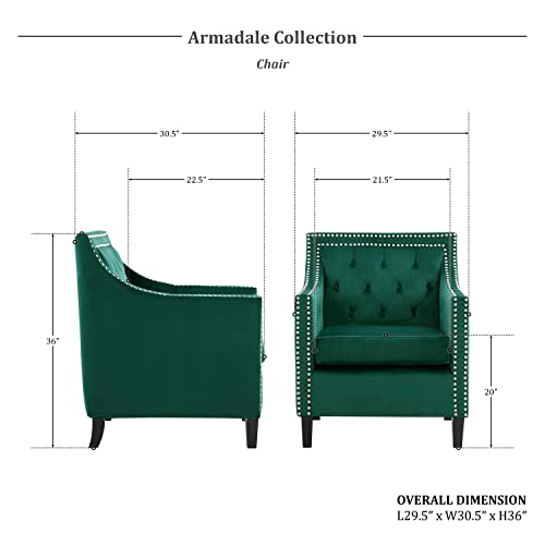 Lexicon Armadale Velvet Accent Chair, Navy