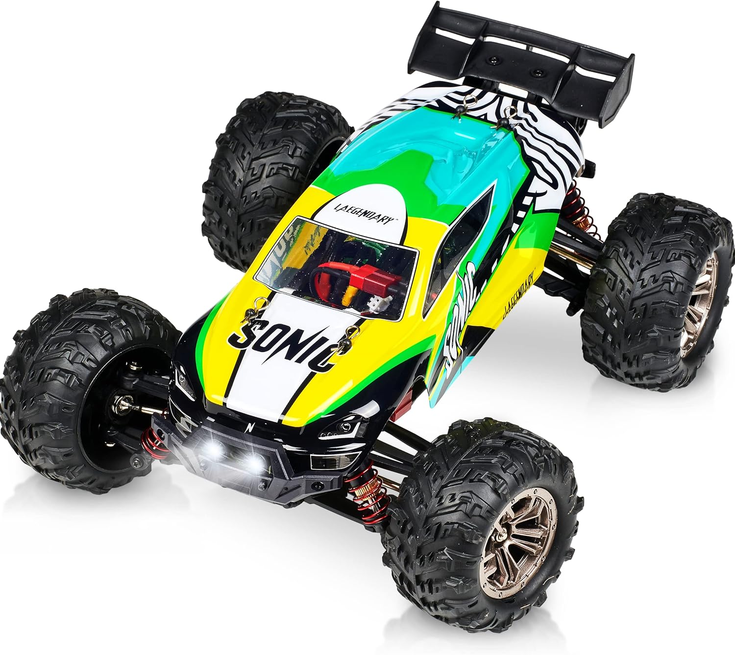 LAEGENDARY RC Cars - 4x4 Offroad Monster Truck Remote Control Car for Adults & Kids - Fast Speed, Waterproof, Electric, Hobby Grade - 1:16 Scale, Brushed, Zebra