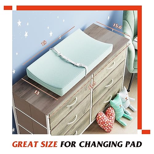 WLIVE 9 Drawer Dressers, Modern Large Wood Dresser Chest for Bedroom Organize with Sturdy Metal Handle, TV Stand for 75 inch TV, Living Room Office, Hallway, Ball Bearing Slide, Grey Oak (63" W)