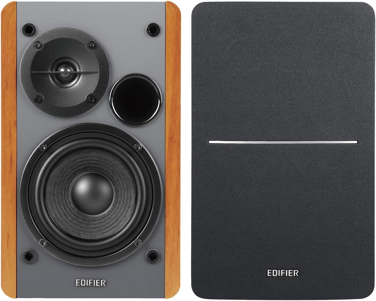 Edifier R1280Ts Powered Bookshelf Speakers - 2.0 Stereo Active Near Field Monitors - Studio Monitor Speaker - 42 Watts RMS with Subwoofer Line Out - Wooden Enclosure