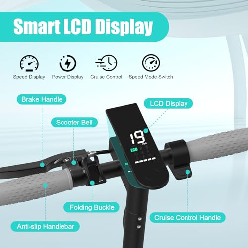 Electric Scooter Adults, Max 16 Mph & 10-15 Miles Range E-Scooter, Commuting Sport Scooter with APP Control, Powerful 350W 8.5" Solid Tires Foldable Electric Scooters (JS01-16mph-S)