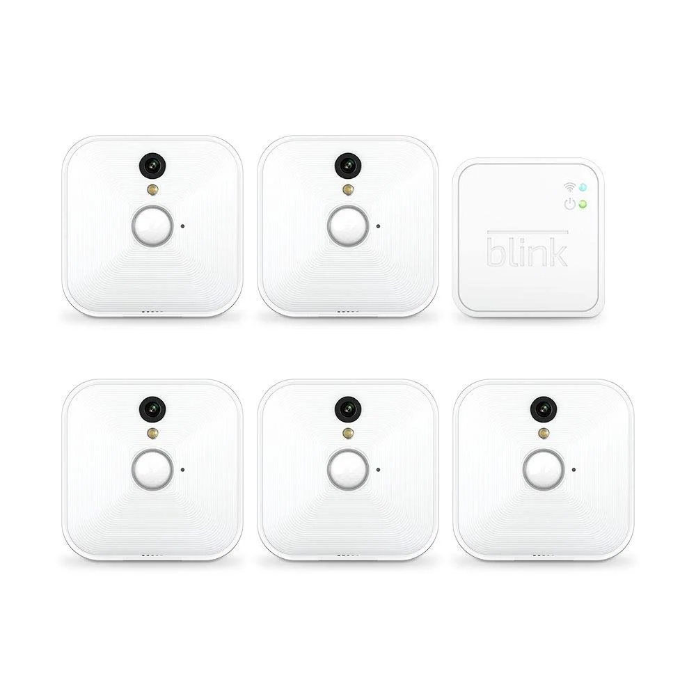 Blink Indoor Home Security Camera System with Motion Detection, HD Video, 2-year Battery Life and Cloud Storage Included - 5 Cam