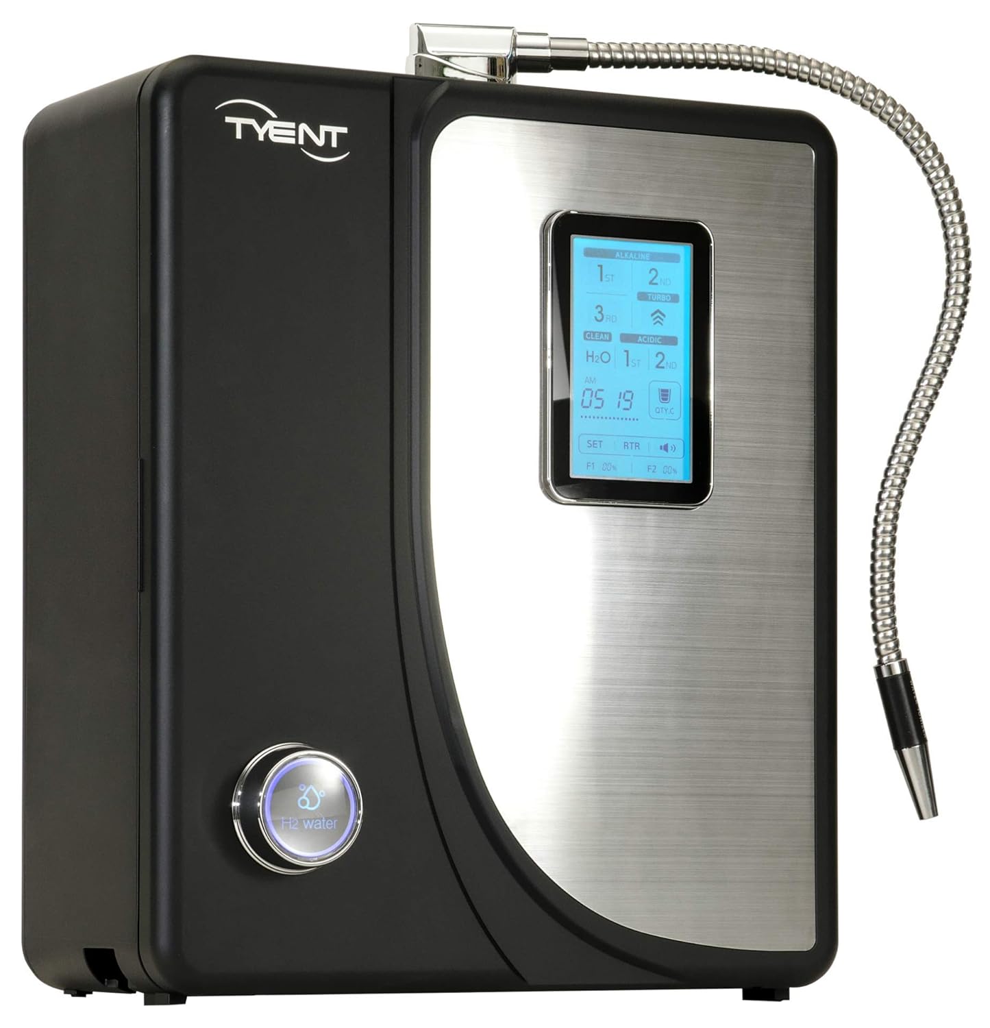 Tyent - H2 Hybrid Water Ionizer - Industry-First Twin-Cell Hybrid Technology - Hydrogen-Enriched Water at Neutral & Alkaline pH - Touchscreen & Autofill Controls - Advanced Filtration for Wellness