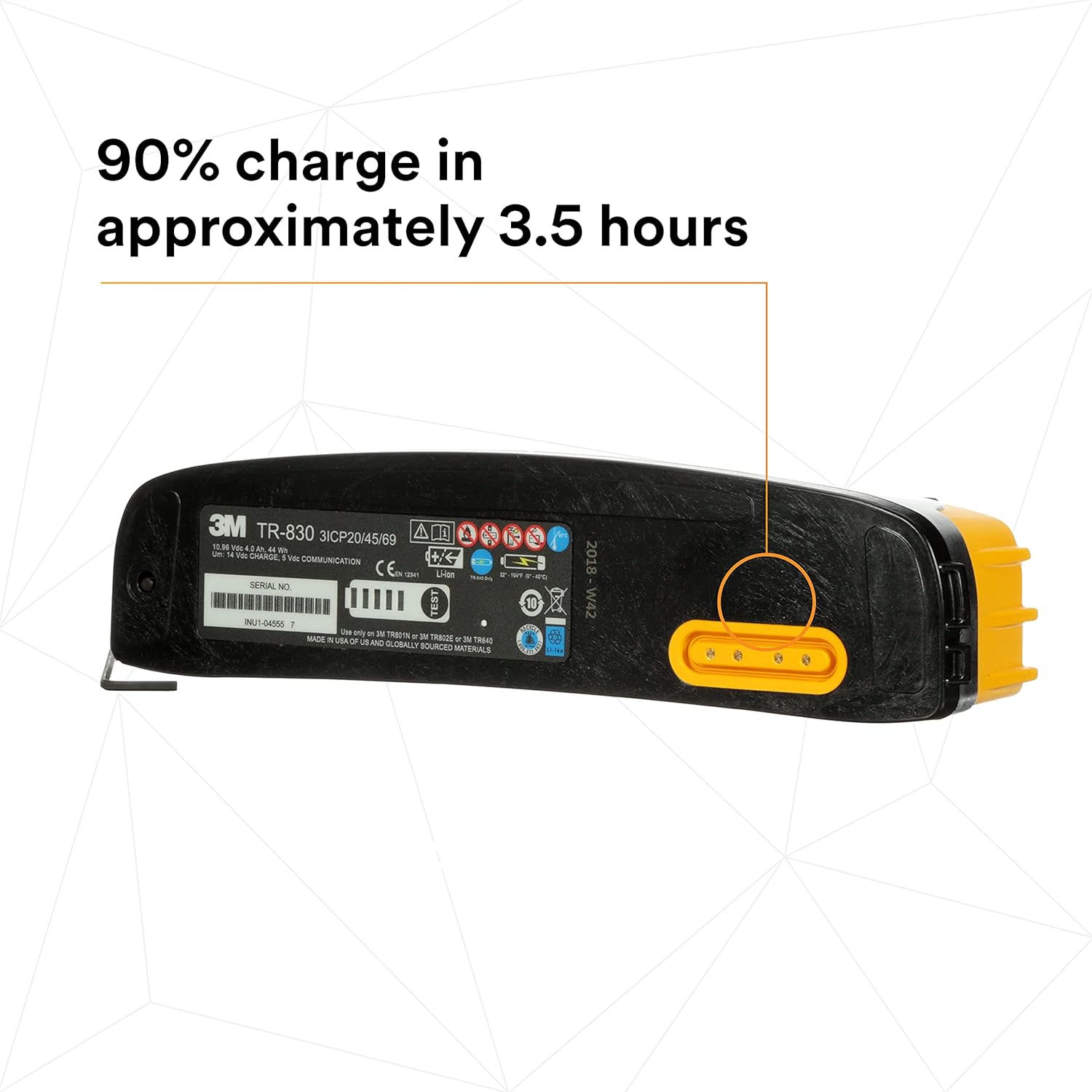 3M Versaflo Battery TR-830/94243(AAD), Intrinsically Safe, for TR-800 PAPR