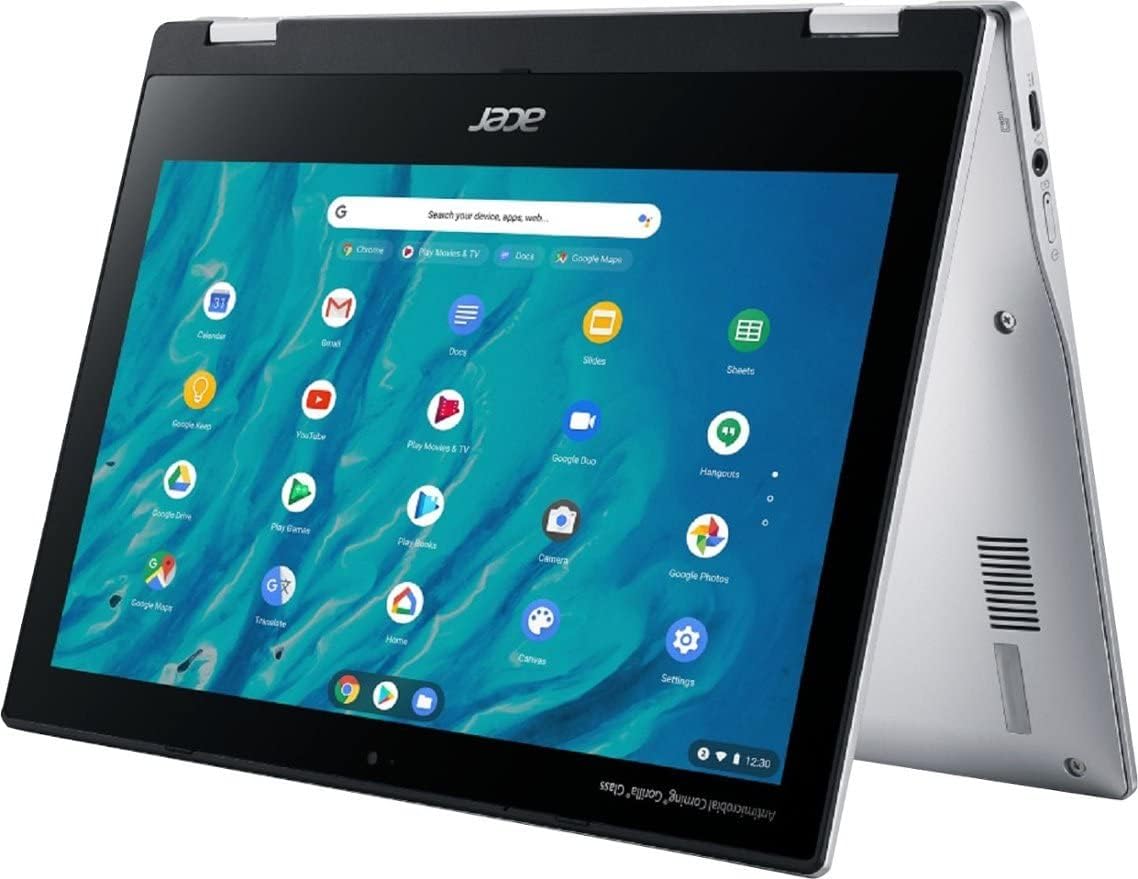 Acer Spin 2023 Flagship X360 2-in-1 Convertible Chromebook Laptop Business,11.6‘ HD Touchscreen IPS,8-Core MediaTek MT8183C Processor,4GB RAM,64GB eMMC,Wi-Fi 5,Chrome OS+HubxcelAccessory,Pure Silver