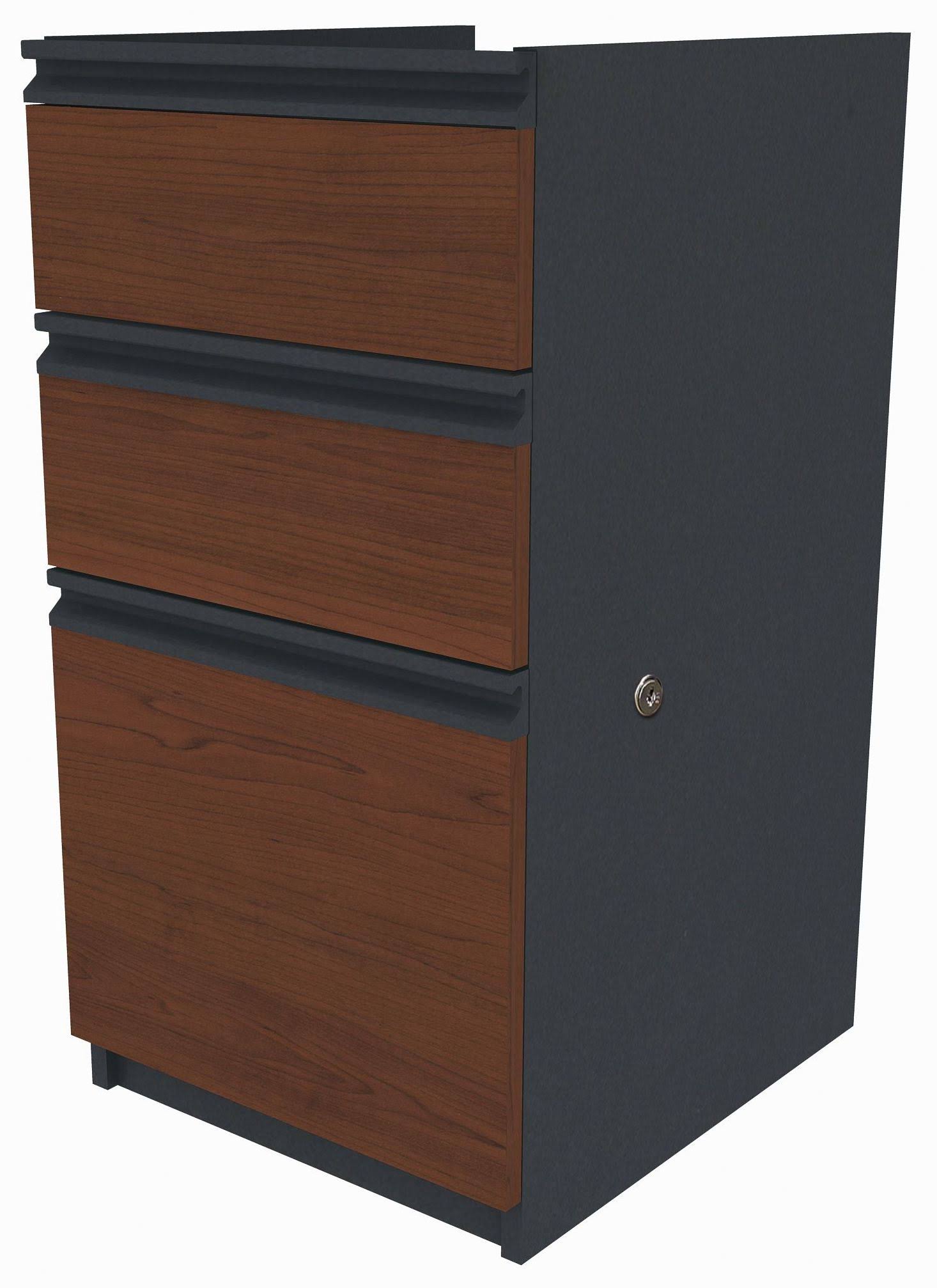 Bestar 99620-2139 Prestige + Pedestal (ready-to-assemble) in Bordeaux Graphite