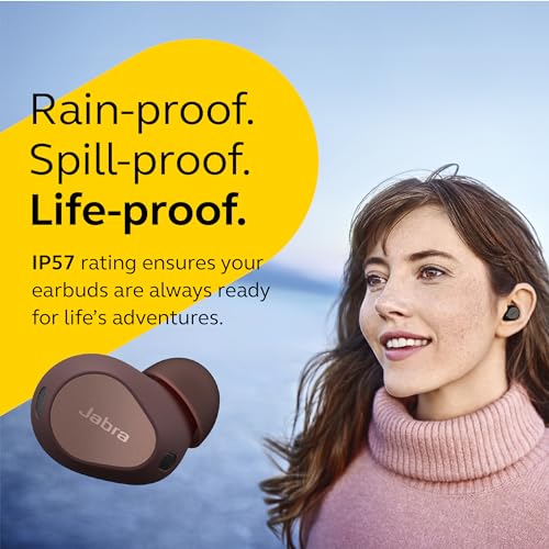 Jabra Elite 8 Active - Best, Most Advanced HearThrough Sports Wireless Bluetooth Earbuds - Comfortable Secure Fit, Military Grade Durability, Active Noise Cancellation, Dolby Surround Sound - Caramel