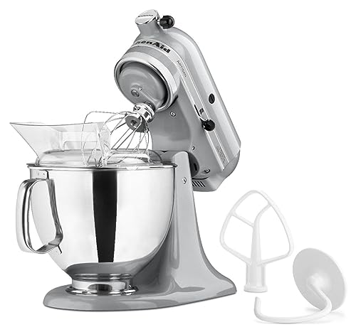 KitchenAid Artisan Series 5 Quart Tilt Head Stand Mixer with Pouring Shield KSM150PS, Removable bowl, Aqua Sky