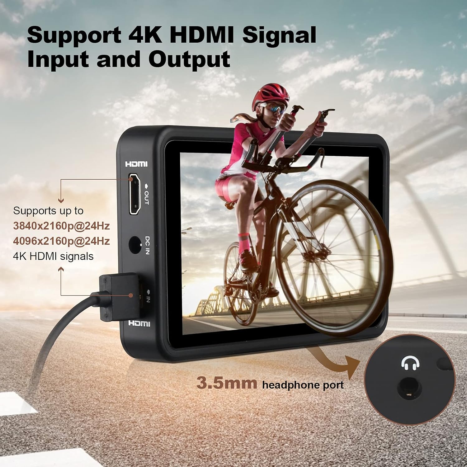 Desview R5 Camera Field Monitor, 5.5 inch Touch Screen Camera Monitor 1920x1080 IPS with HDR/3D-Luts Support 4K Input/Output for DSLR Camera
