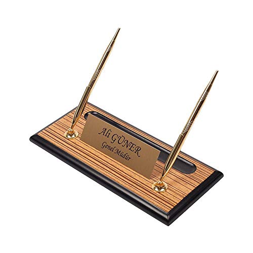 Wooden Desk Set - Desk Organizer Set - 11 Accessories - Desk Office Organizer - Document tray - Office Desk Accessories - Desk Pad - Desktop Storage - 10 PCS (BLACK)