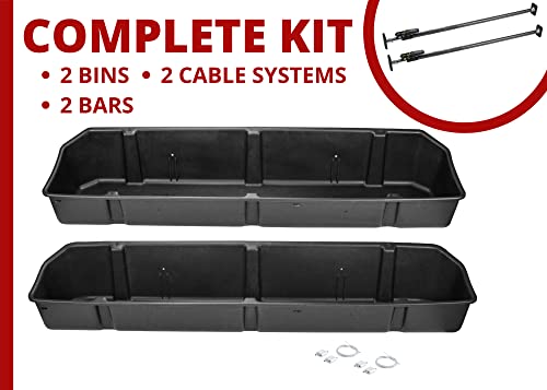 Red Hound Auto FullSize Truck Bed Storage Cargo Organizer Fits Ford Chevrolet GMC Dodge Ram Toyota Nissan Universal 55 Inch to 69 inch Wide Beds Secure Protect Groceries and More