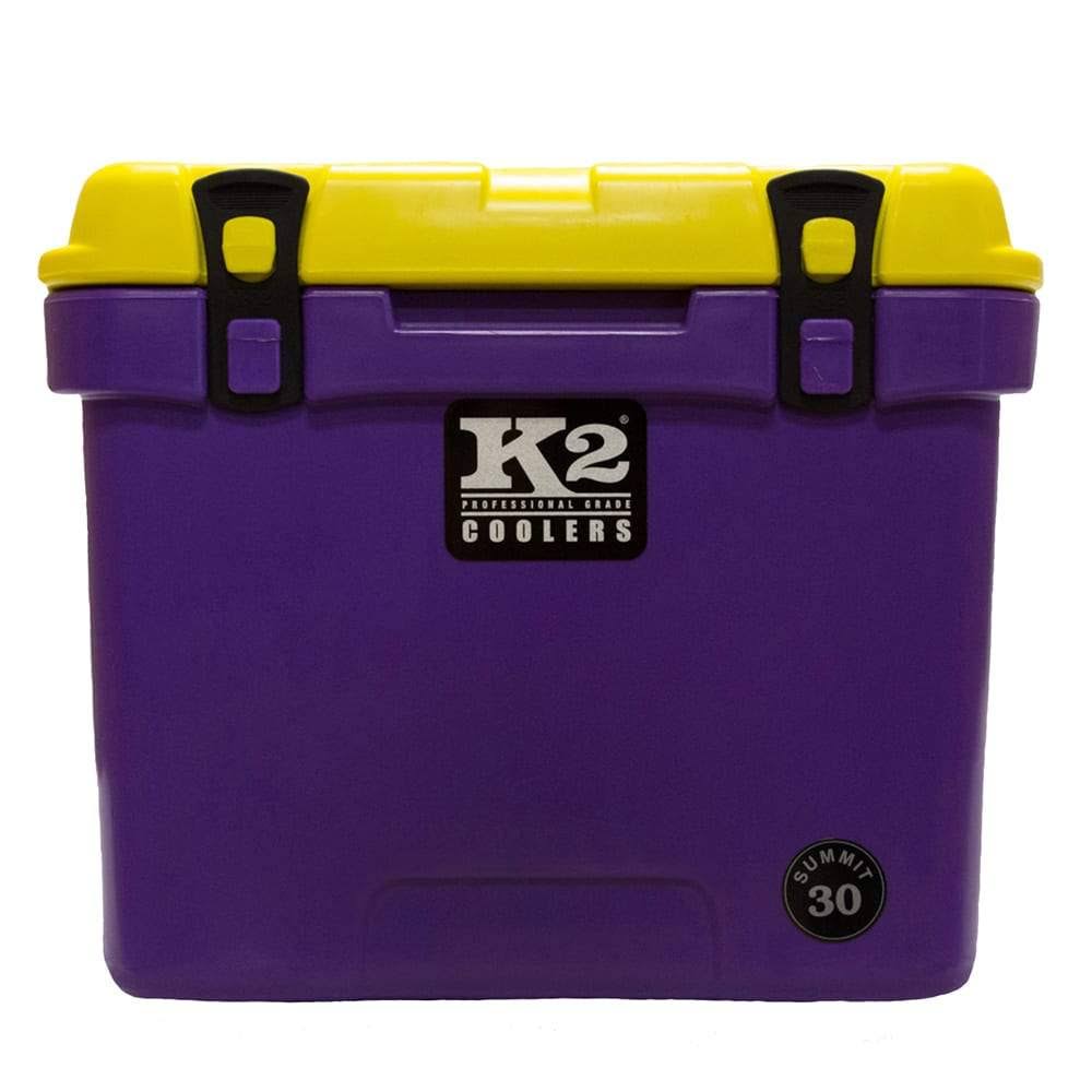 K2 Coolers Summit 30 Quart Cooler, Purple and Yellow