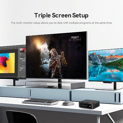 Beelink SER5 Mini PC, AMD Ryzen 5 5560U 6 Core(Up to 4.0GHz), 16GB DDR4 RAM 500GB NVMe M.2 SSD, RX Vega7, Mini Desktop Computer for Home/Office/Gaming