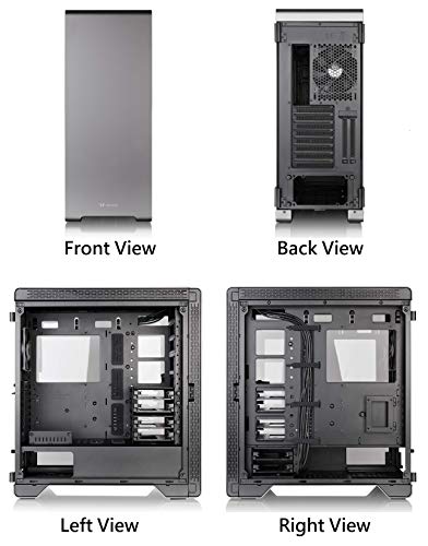 Thermaltake A500 Aluminum Tempered Glass ATX Mid Tower Gaming Computer Case with 3 Fans Pre-Installed CA-1L3-00M9WN-00