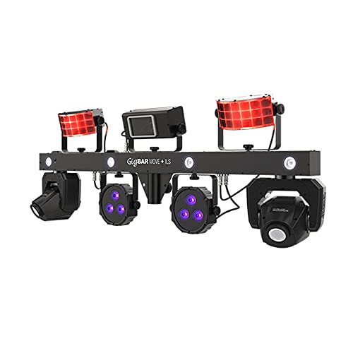 Chauvet DJ GigBAR 2 4-in-1 Multi-Effect Lighting System with Tripod Stand, Wireless Footswitch, 2 DMX Cables, and Austin Bazaar Polishing Cloth