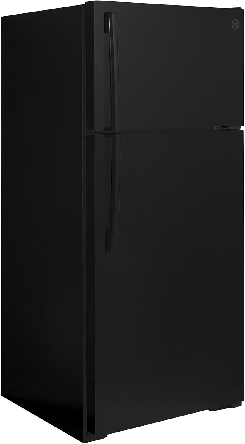 GE GTE17DTNRBB 16.6 Cu. Ft. Black Top Freezer Refrigerator