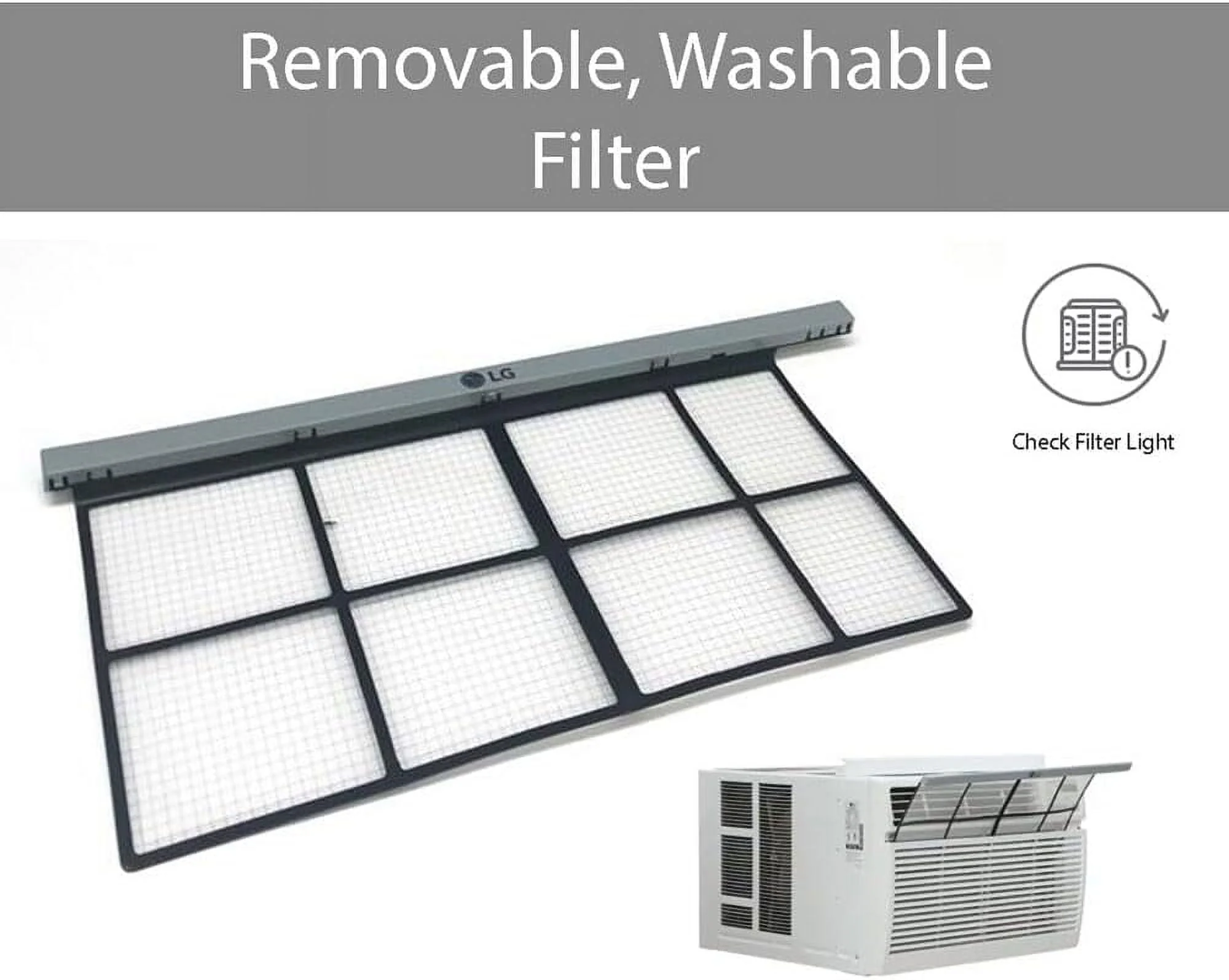 LG 10,000 BTU Window Air Conditioner, Cools 450 Sq. ft.  Electronic Control with Remote