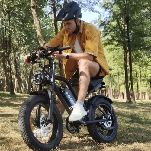 Electric Bike for Adults - K6 20 x 4 Inch Fat Tire, 750W/Peak 1500W Motor, 48V15AH Detachable Battery, 4 Riding Modes Electric Dirt Bike, 7 Speed Electric Motorcycle,20MPH UL 2849 Certified