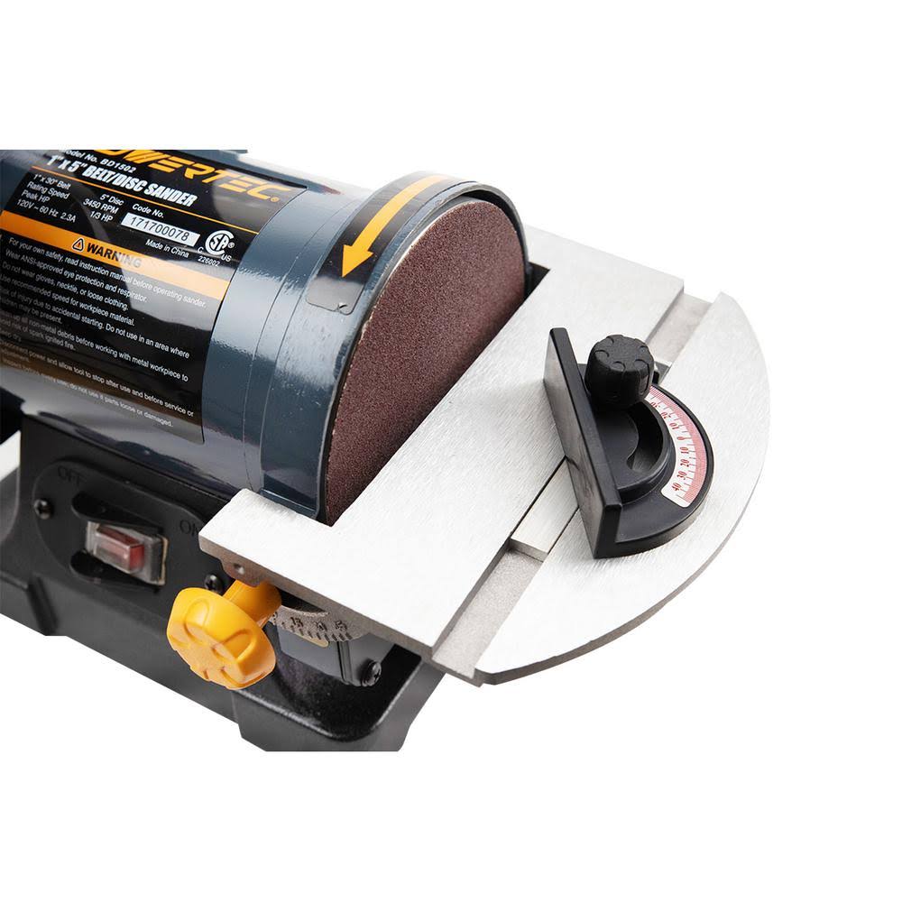 Powertec Bd1502 1x22 x 30x22 Belt and 5x22 Disc Sander
