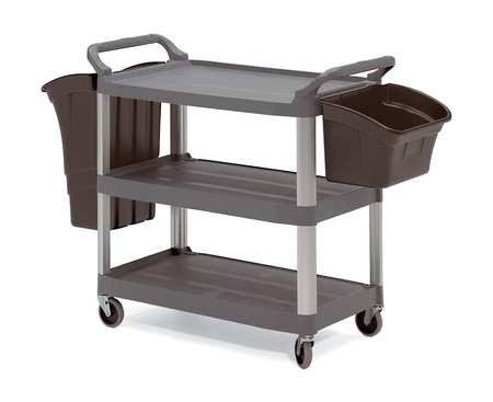 Rubbermaid Commercial Black 300 lb Cap Xtra 3-Shelf Utility Cart