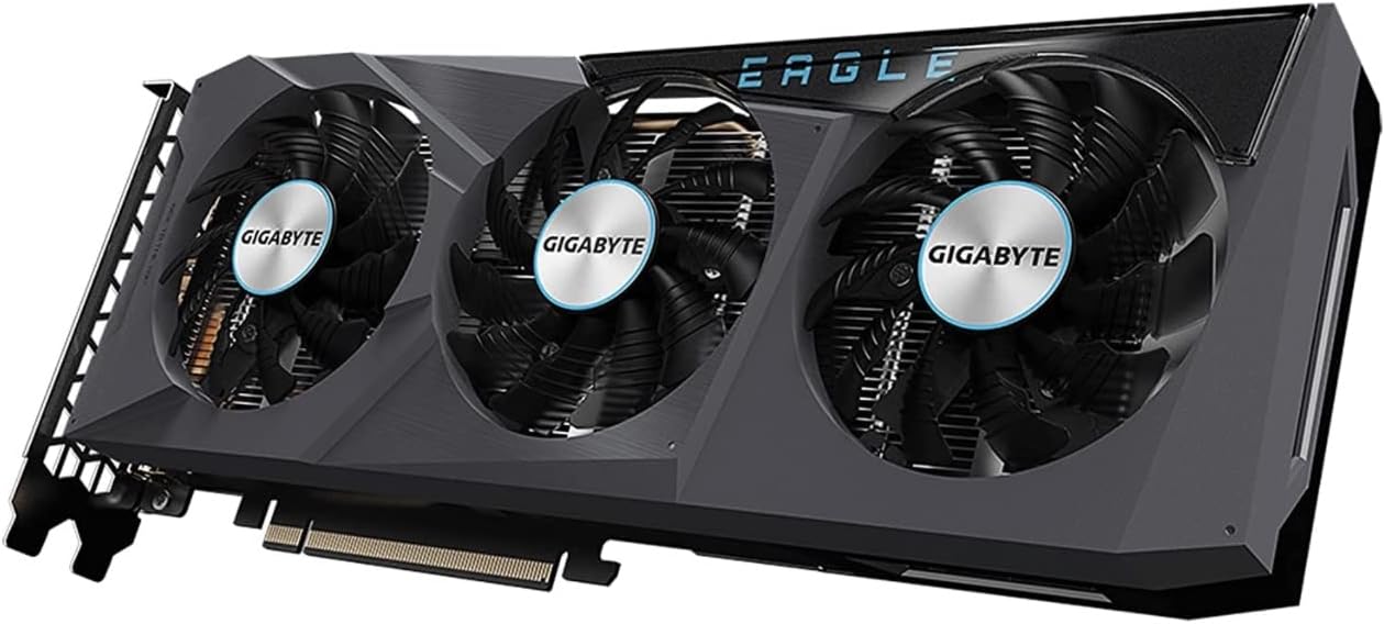 GIGABYTE Radeon RX 6600 Eagle 8G Graphics Card, WINDFORCE 3X Cooling System, 8GB 128-bit GDDR6, GV-R66EAGLE-8GD Video Card