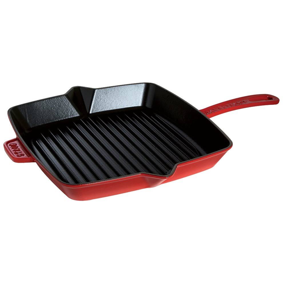 Staub Cast Iron Square Grill Pan, 10-in, Dark Blue
