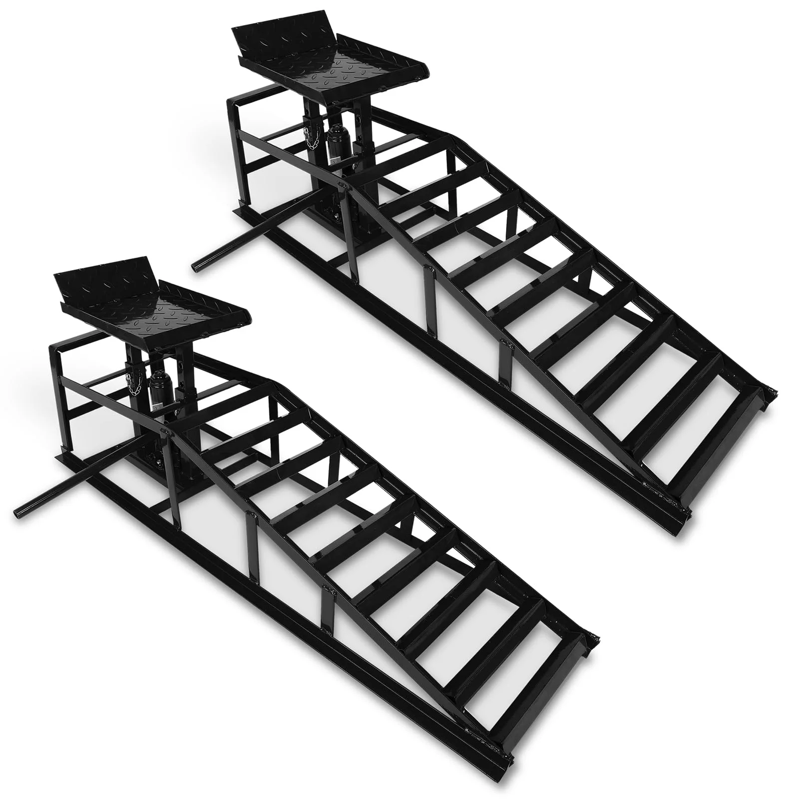 Confote 2 Pack Hydraulic Car Ramps 6600lbs 3T Low Profile Auto Car Truck Vehicle Service Ramps Lift for Garage Car Repair - Curated Treasures Market