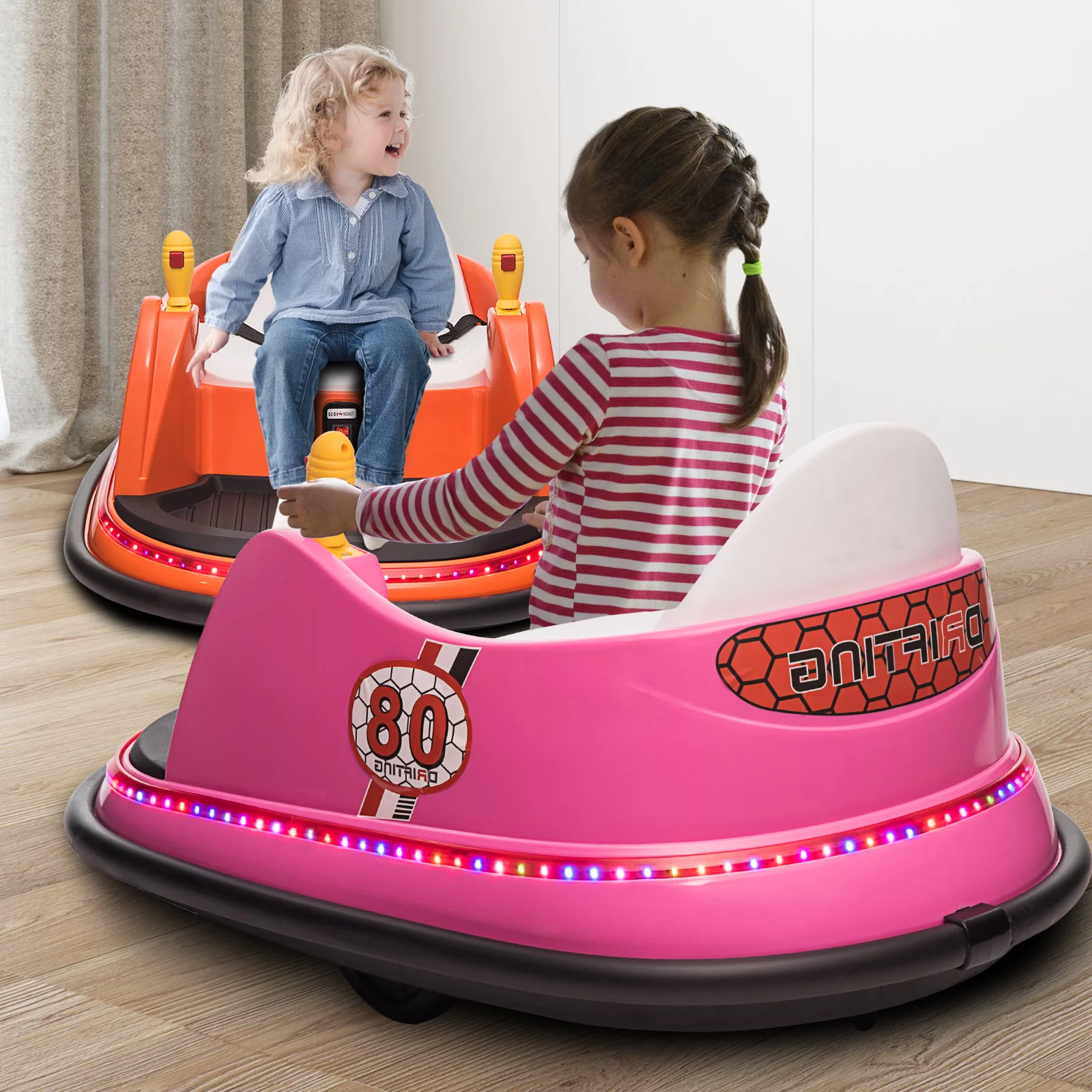 OTTARO 12V Electric Powered Ride on Bumper Car for Girls Boys with Remote Control,360 Spin,Music(Lavender)