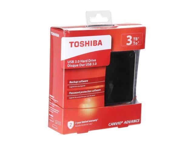 Toshiba Canvio Advance Hard Drive 3 TB External (portable) USB 3.0 - Black