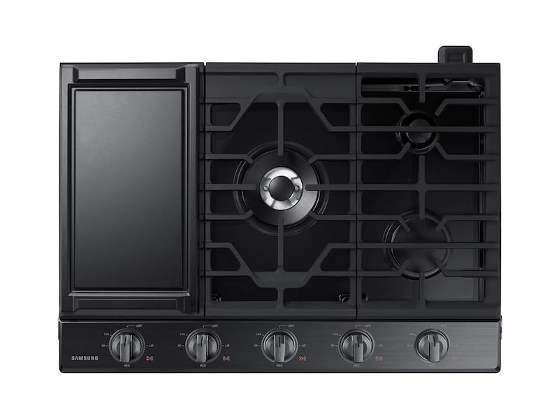 SAMSUNG 30" Built In Smart Gas Cooktop with Illuminated Knobs, 5 Burners