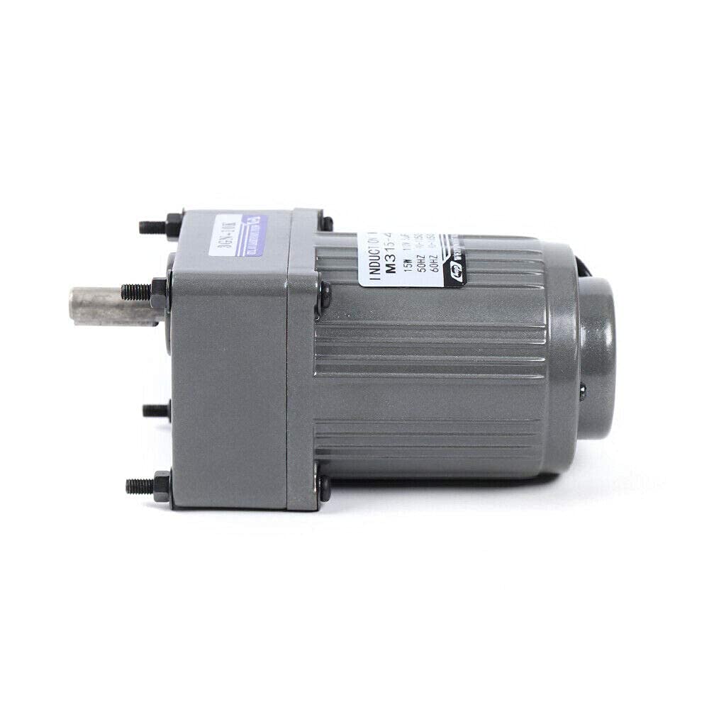 BTDH AC Gear Motor Electric Motor Variable Speed Controller 1:10 125RPM 110V 15W Single-Phase Smooth Operation Long Working Life