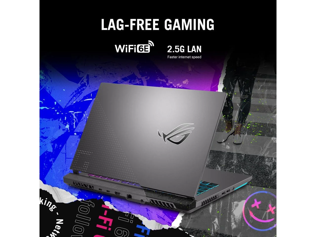 ASUS ROG Strix G15 (2022) Gaming Laptop, 15.6" FHD 144Hz, GeForce RTX 3050, AMD Ryzen 7 6800HS, 16GB DDR5, 512GB PCIe SSD, Wi-Fi 6E, Windows 11, G513RC-ES73
