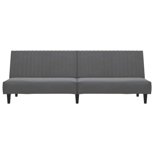 Sofas & Couches 2-Seater Sofa Bed Dark Gray Velvet,Versatile Sofa Bed with Velvet Upholstery and Convertible Design for Living Rooms, Apartments, and Offices Living Room Furniture