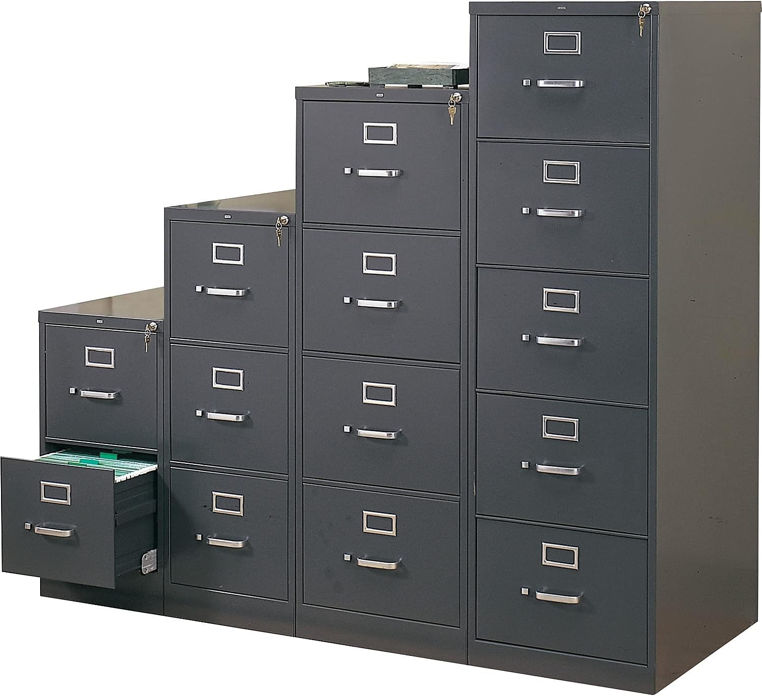 The HON Company Office Filing 310 Cabinet, 2-Drawer, Charcoal