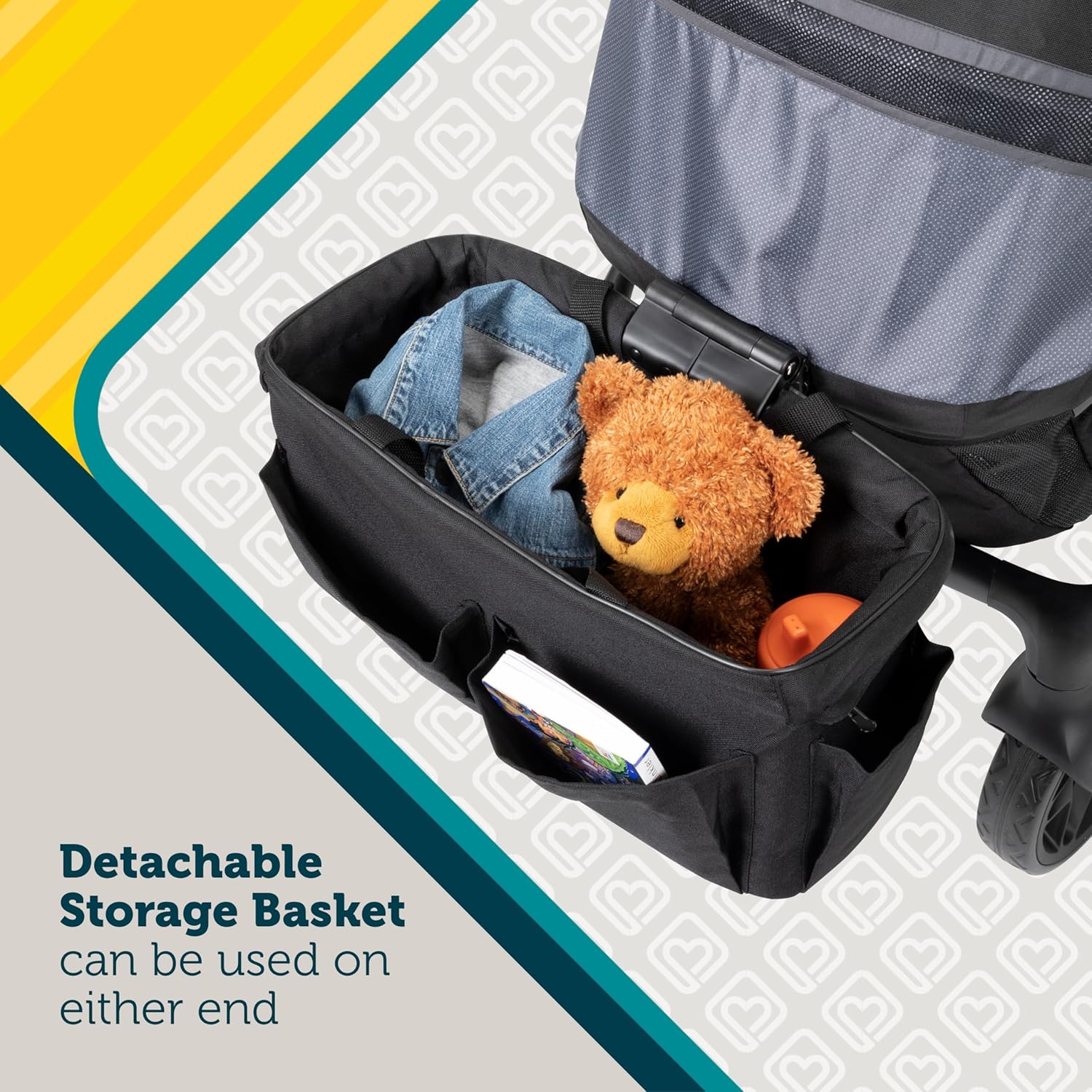 Safety 1st Summit Wagon Stroller fits 2 Kids with Removable Child Tray and 2 Cup Holders, Wave Runner + onBoard 35 LT Adjustable Infant Car Seat Base