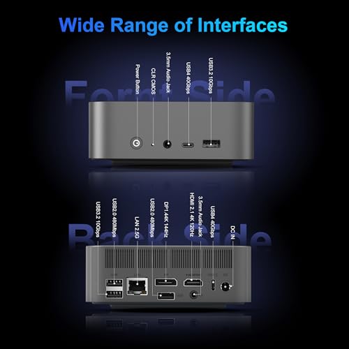 Beelink SER8 Mini PC AMD Ryzen 7 8745HS(Max 4.9GHz), 24GB DDR5 1TB PCIE4.0 SSD Mini Computer, AMD Radeon 780M Graphics 12 core 2600MHz Gaming PC,Triple Display USB4/DP/HDMI, 2.5G LAN Micro PC