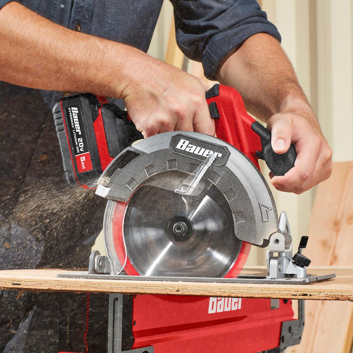 BAUER 20V Brushless Cordless, 7-1/4 in. Circular Saw - Tool Only