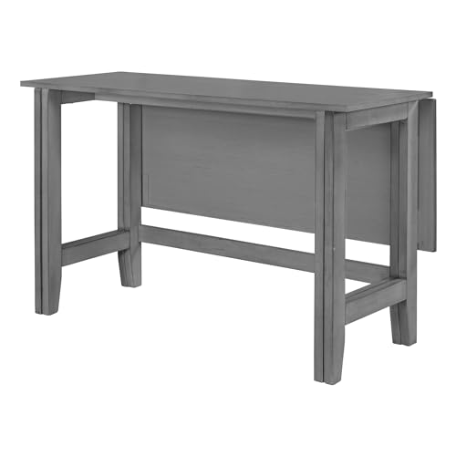 Versatile Farmhouse Dining Table – Expandable Design with Drop Leaf, Solid Wood Frame, Transformative Furniture for Small Spaces, Rustic Modern Style,Perfect for Home and Apartment (White)
