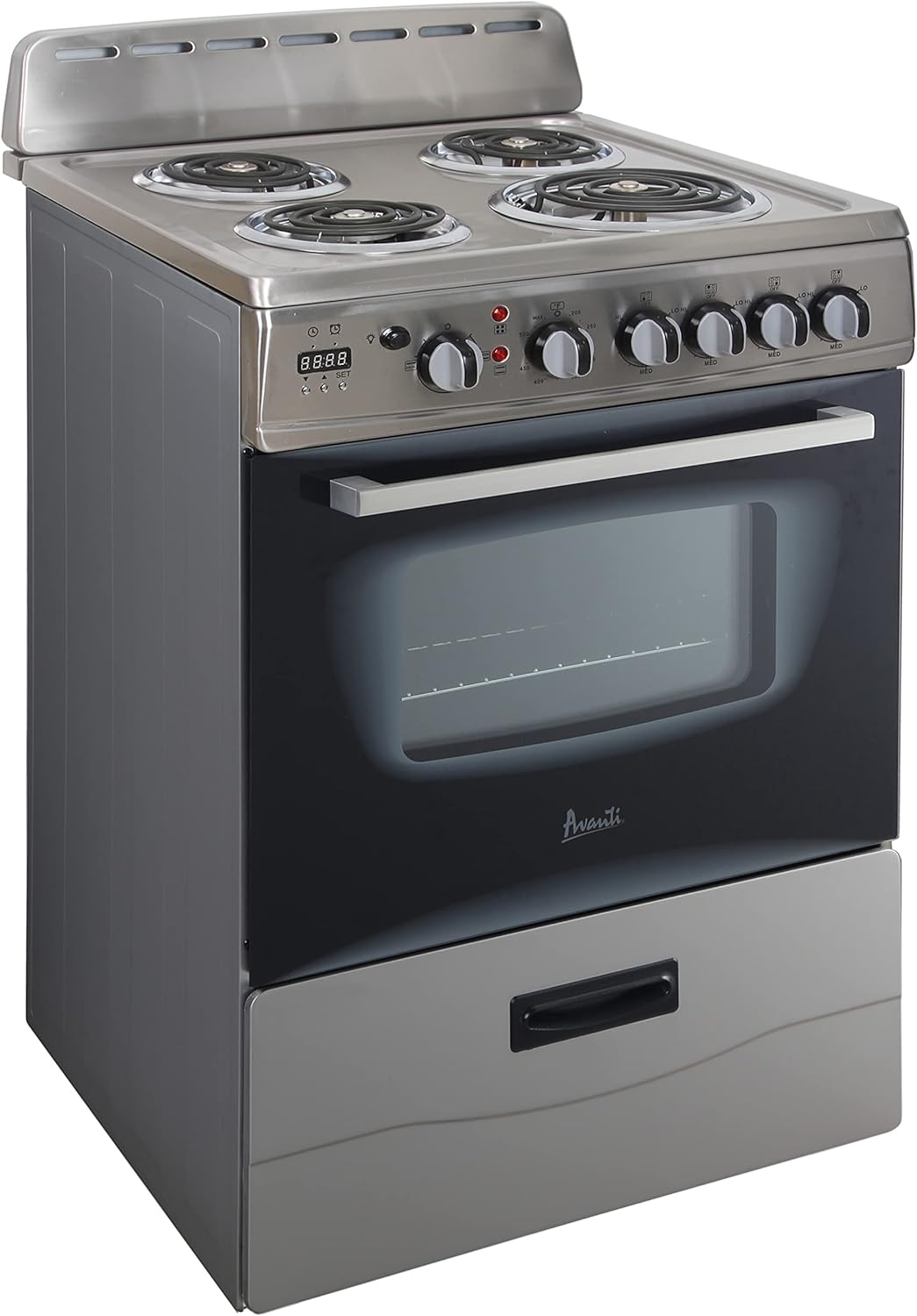 Avanti ERU240P3S ERU240 24" Electric Range Oven with Framed Glass Door, in Stainless Steel