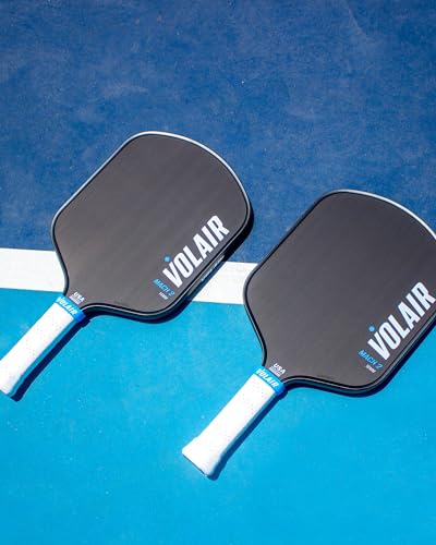 Volair Mach 2 Pickleball Paddle - New Shape - 8.125" Wide - Spin, Control and Power - Toray T700 Carbon Fiber Surface - Polypropylene Honeycomb - USAPA Approved - 14mm and 16mm Options