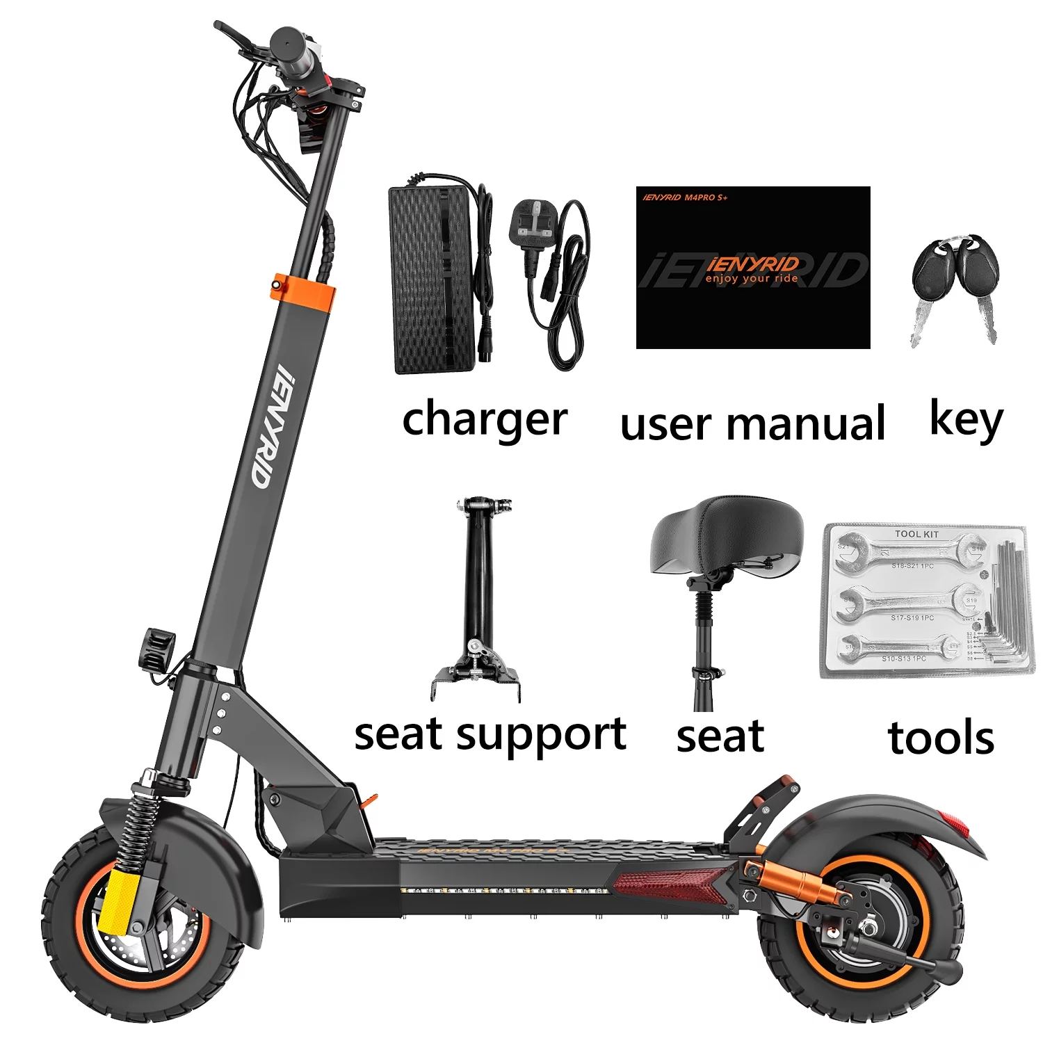 iENYRID 800W Electric Scooter for Men Women Electric Skateboard, Adult Foldable E-Scooter, 28 MPH 22 Miles Long Rang, 10 inch Road Tires