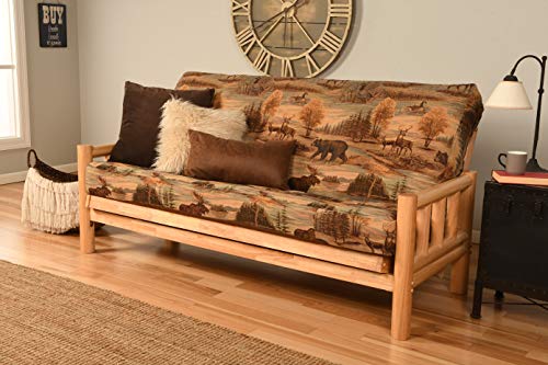 Up North Futon Lodge Frame and Mattress Full Size Sofa Bed (Leather Havana Universal)