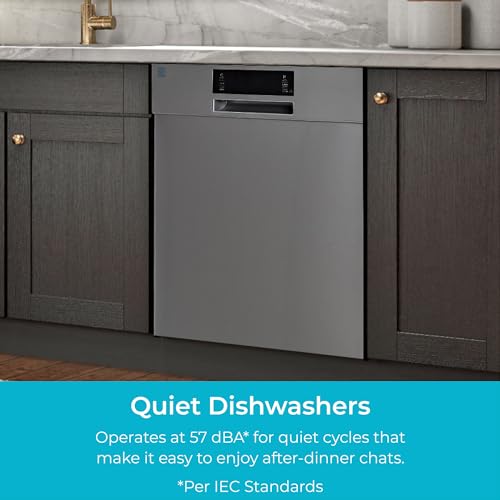 Kenmore 24" Built-In Stainless Steel Tub Dishwasher with SmartWash, Smart Dry, and MoreSpace Adjustable Rack, Energy Star Certified, Fingerprint Resistant Stainless Steel
