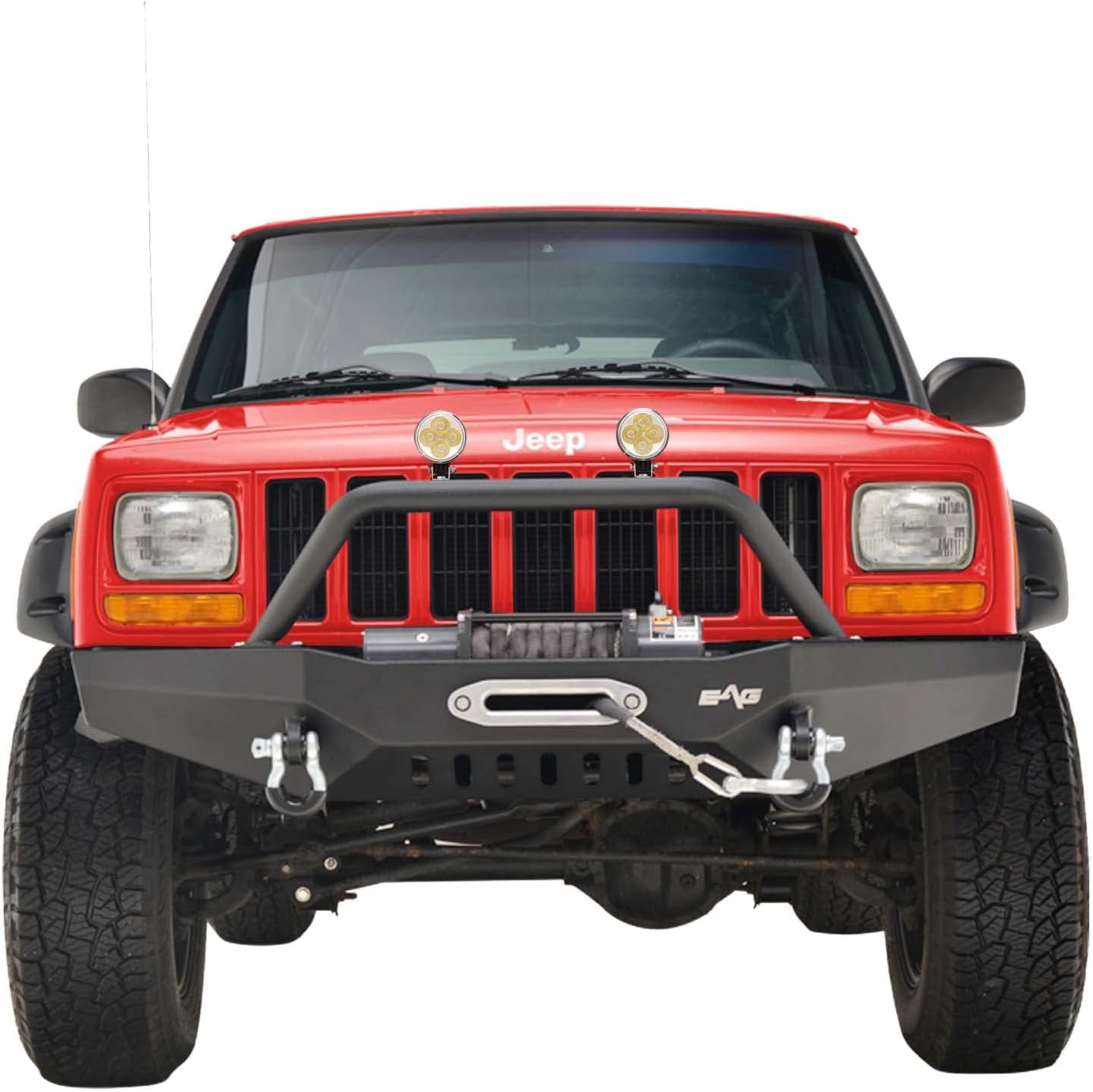 KML Offroad Front Bumper W/Winch Plate Fit for 84-01 Cherokee XJ